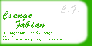 csenge fabian business card