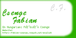 csenge fabian business card